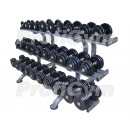 Обрезиненный гантельный ряд на стелаже/стойке Profigym ГП-024 Обрезиненный гантельный ряд на стелаже/стойке Profigym ГП-024