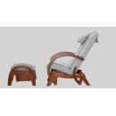 Массажное кресло-качалка EGO TWIST EG-2004 SHIMO Бежевый (TONY12) с пуфом